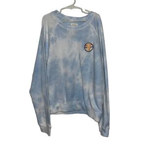 Kid's Billabong Blue Tie Dye Pineapple Patch Sweatshirt
